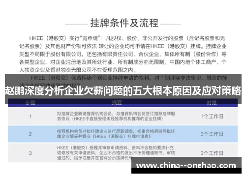 赵鹏深度分析企业欠薪问题的五大根本原因及应对策略