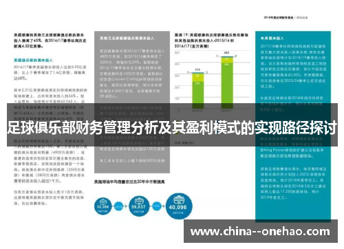 足球俱乐部财务管理分析及其盈利模式的实现路径探讨